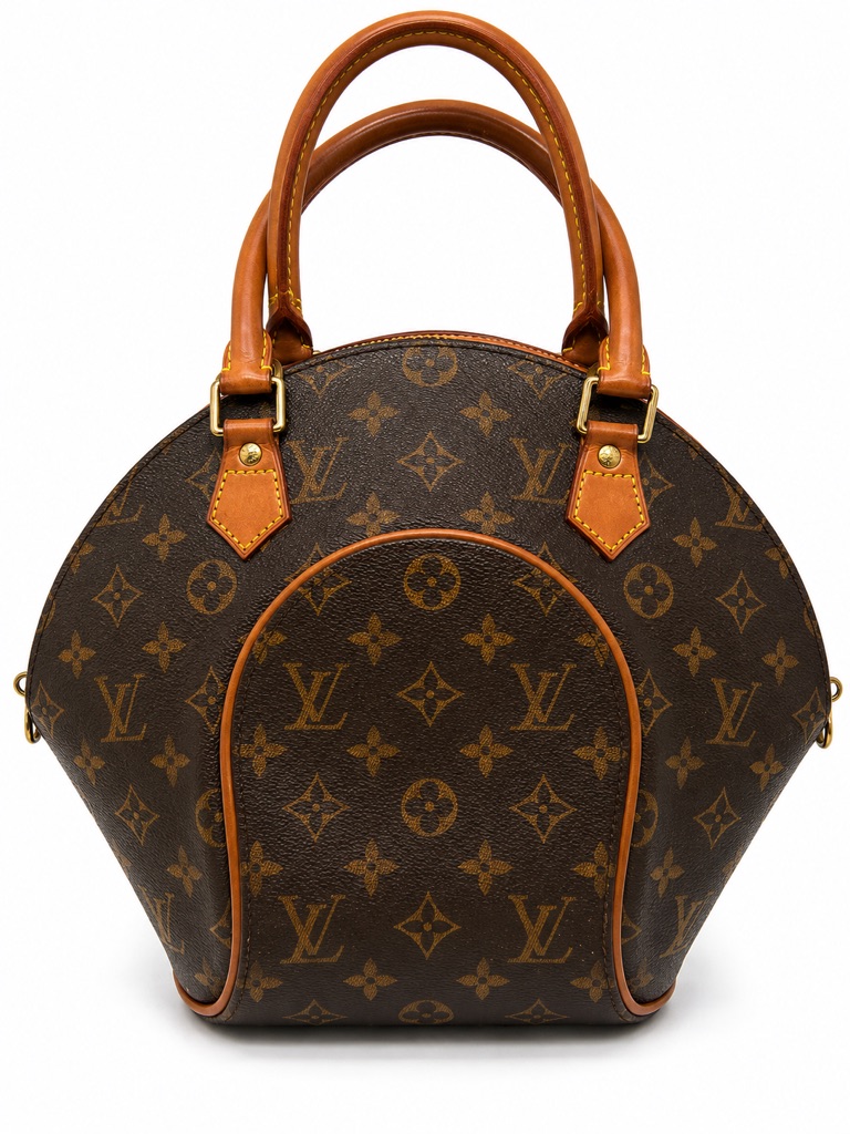 Louis Vuitton Ellipse Satchel Pm Brown Leather/Canvas